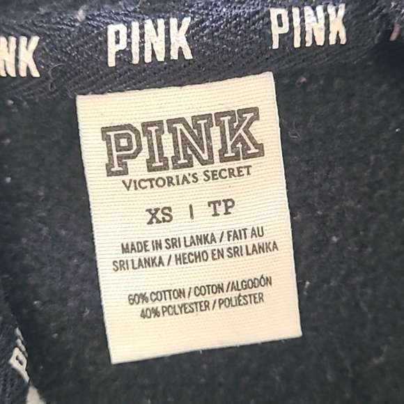 2014 RARE Victoria's Secret PINK Palm Tree Sequin Logo Spellout Hoodie Size XS - Picture 16 of 17